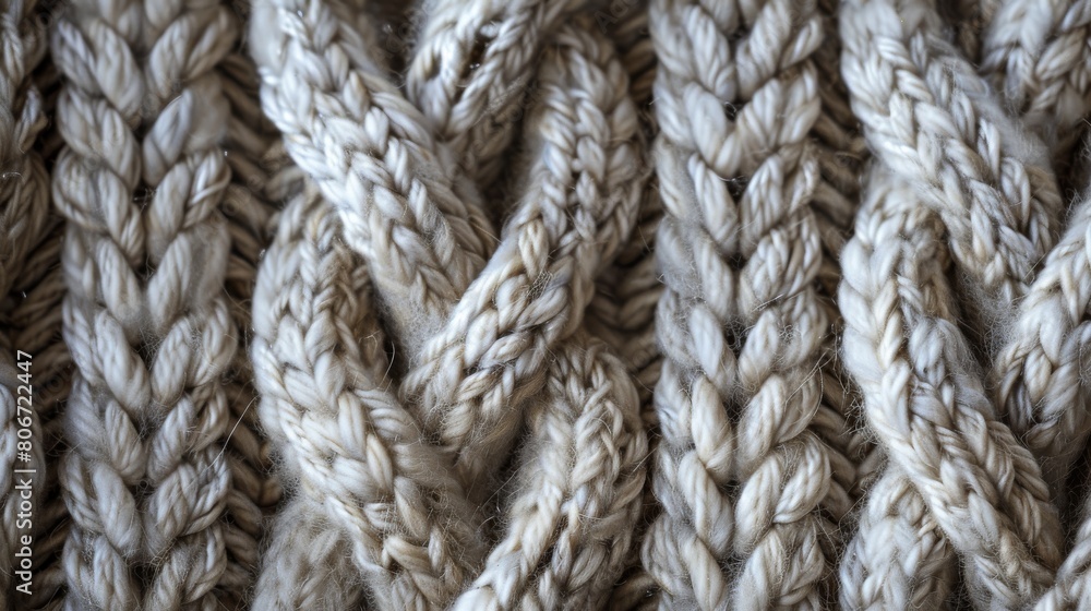 Textured Braided Wool Patterns in Natural Color Textured Braided Wool Patterns in Natural Color