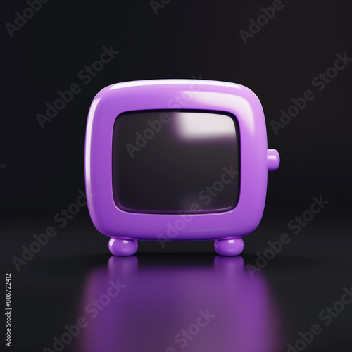 Retro Purple Television