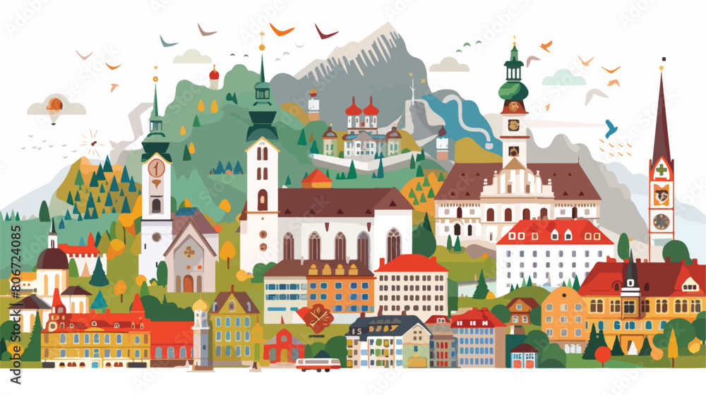 Austria design over white background vector illustration