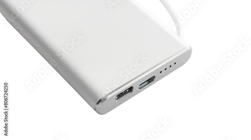 Realistic Power Bank on transparent background