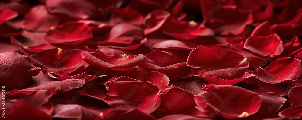 Red rose petals on a red background Red rose petals on a red background