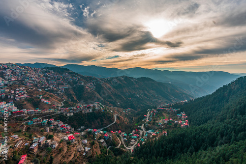 Canvas Print Shimla City Landscape: High-Res Stock Photos for Sale in Himachal Pradesh, India