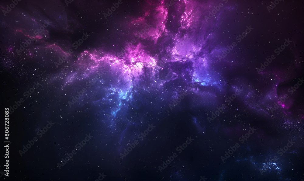 Colorful space galaxy cloud nebula. Stary night cosmos Nebula Magic: Cosmic Sky Symphony