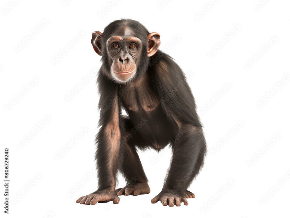 a monkey standing on its hind legs a monkey standing on its hind legs