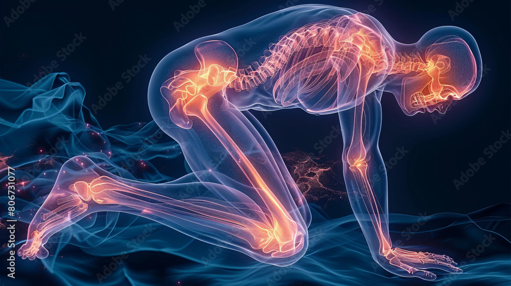 Knee pain fitness medical background,generative ai Knee pain fitness medical background,generative ai