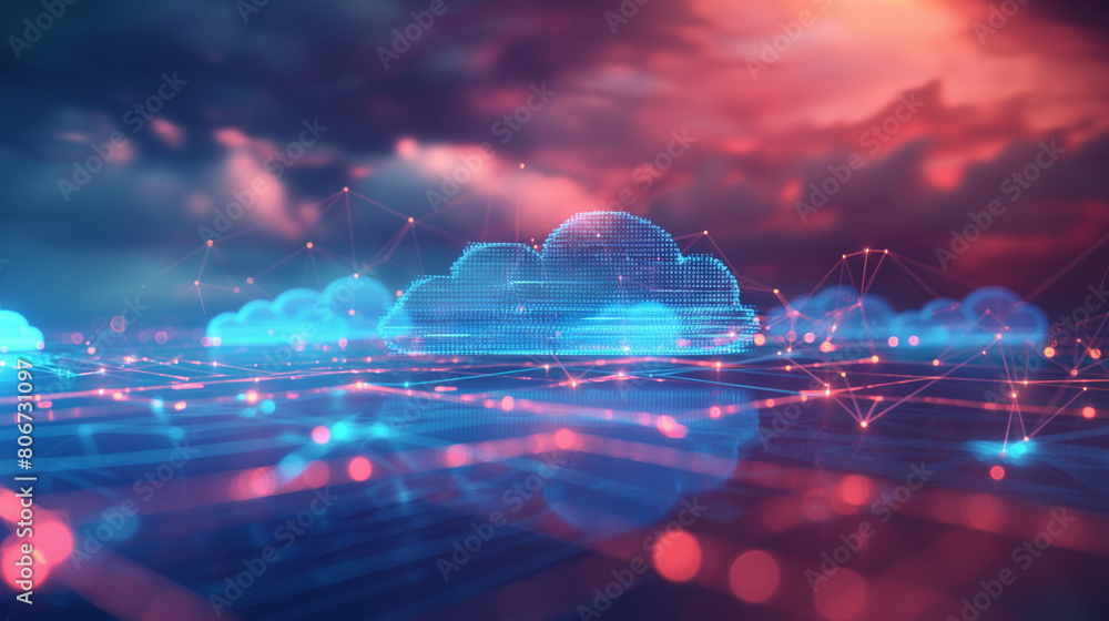 Amidst a digital landscape, clouds gather to symbolize robust Cloud Backup and Disaster Recovery Solutions, ensuring data resilience and continuity in times of crisis.