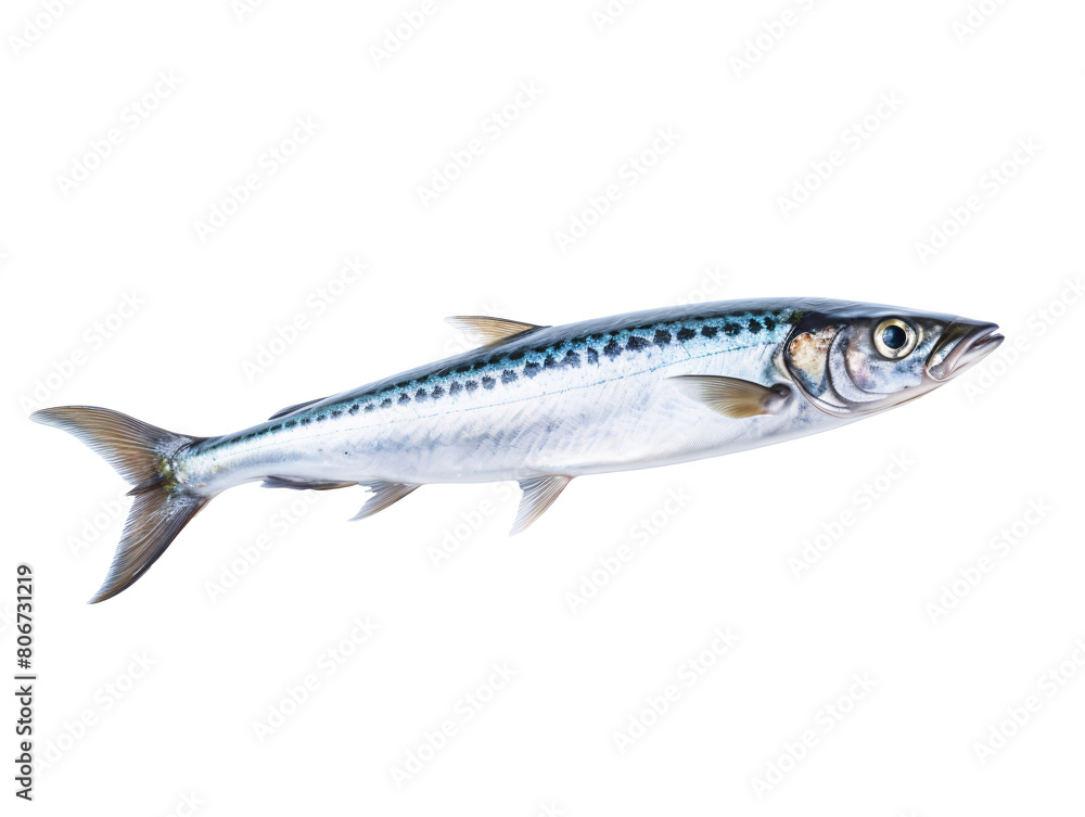 a silver fish with black spots a silver fish with black spots