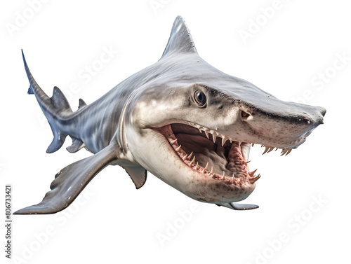 a shark with its mouth open