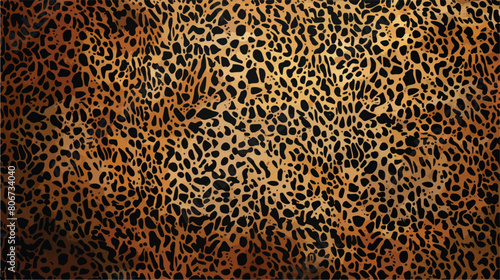 Brown leopard texture background. Vector illustration