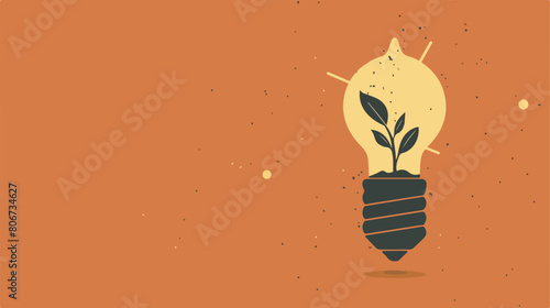 Bulb design over brown backgroundvector illustration photo