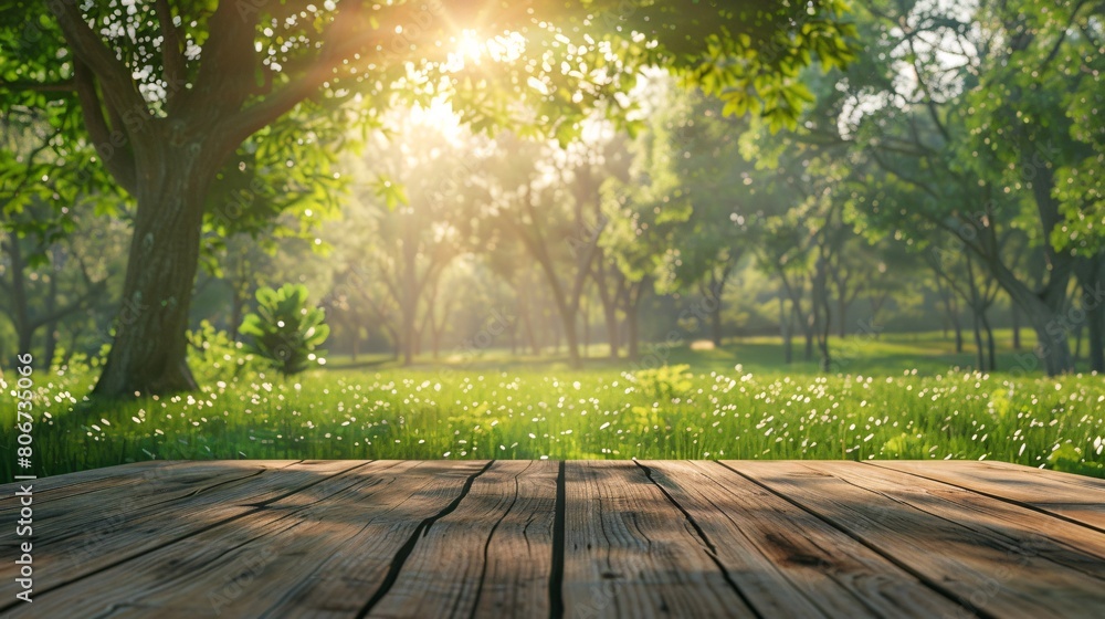 A wooden display table in a countryside setting showcasing a variety of products with a natural backdrop. A wooden display table in a countryside setting showcasing a variety of products with a natural backdrop.
