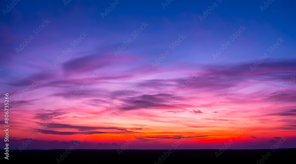 Fototapeta premium sunset in the sky, colorful sunset in the city