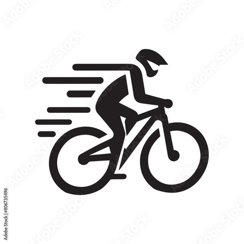 Cycle Riding Vector Black and white Images