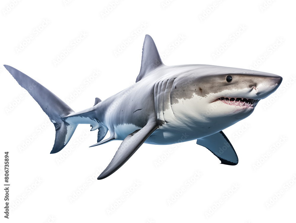 a shark swimming in the water a shark swimming in the water
