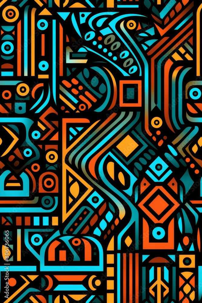 Seamless patterns creative ethnic style vector Seamless patterns creative ethnic style vector