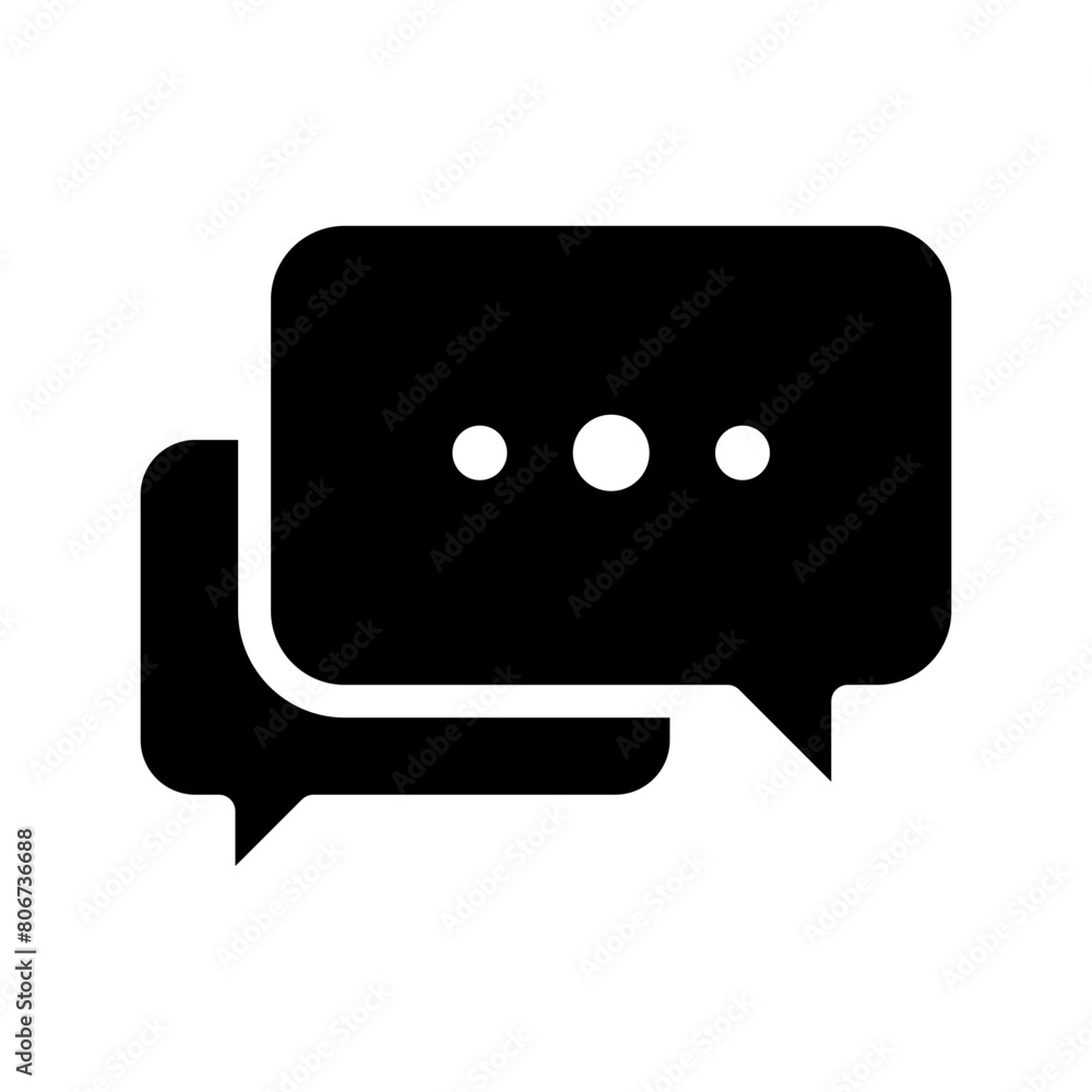 Chat icon. Icon about a conversation in glyph style Chat icon. Icon about a conversation in glyph style