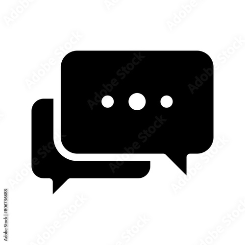 Chat icon. Icon about a conversation in glyph style