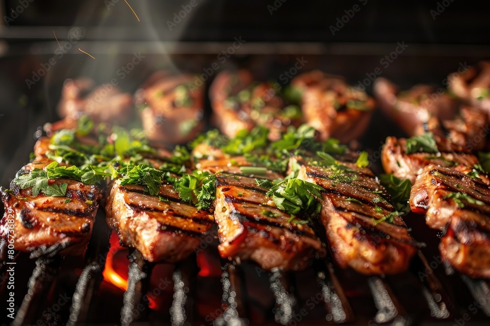 Finishing TouchesChopped fresh herbs are sprinkled onto grilled food for a vibrant presentation and extra flavor