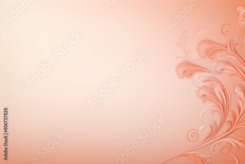 Peach smoke empty scene background with spotlights mist fog with gold glitter sparkle stage studio interior texture for display products blank 
