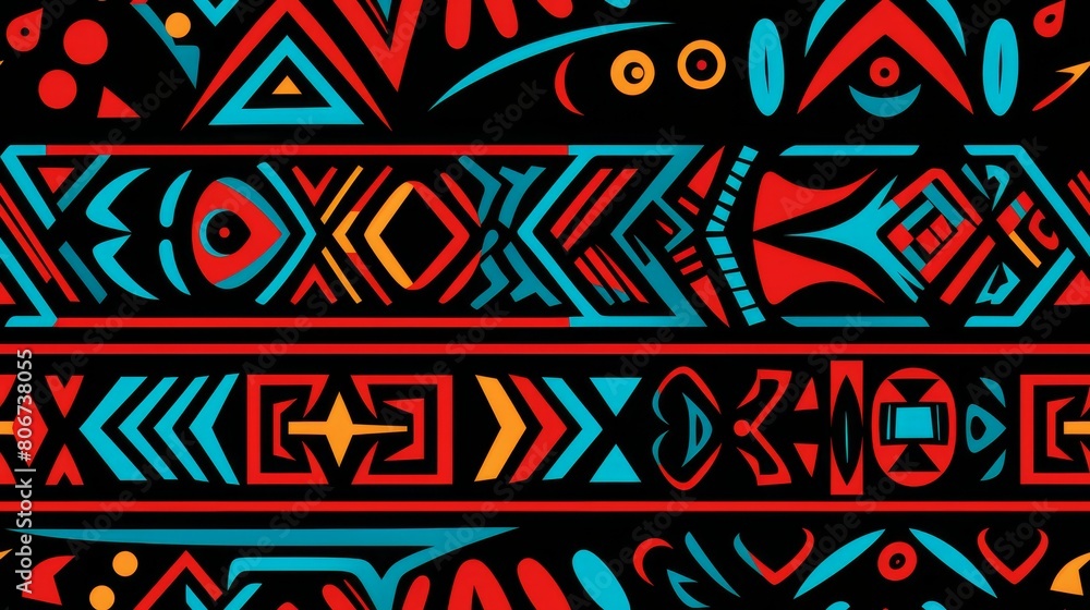 Seamless patterns creative ethnic style vector Seamless patterns creative ethnic style vector