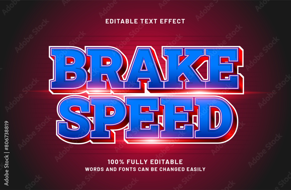 brake speed editable text effect in racing and speed text style brake speed editable text effect in racing and speed text style