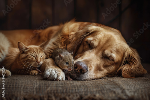 Cat, Dog, and Mice Together: Peaceful Coexistence