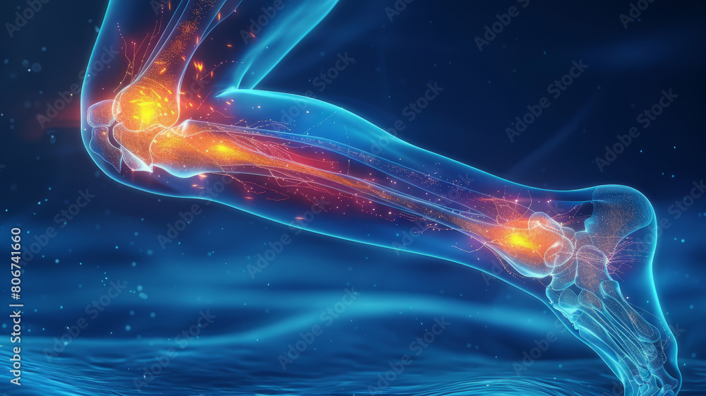 Knee pain fitness medical background,generative ai Knee pain fitness medical background,generative ai