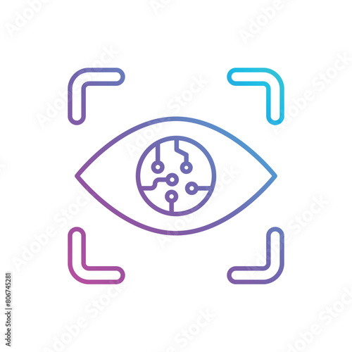 Eye Scan vector icon