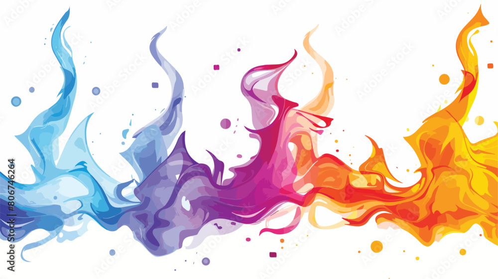Colored flame design over white Vector illustration.