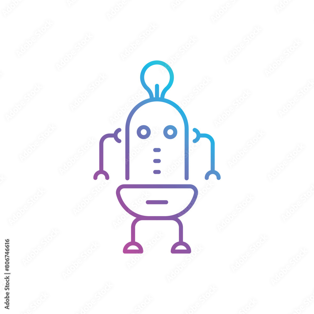 Fototapeta premium Robot vector icon