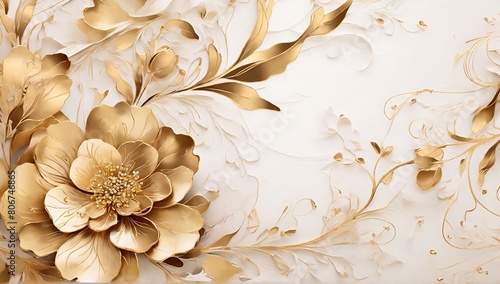 floral background  elegant  invitation  wedding  wallpaper  copy space background  made with AI Generative