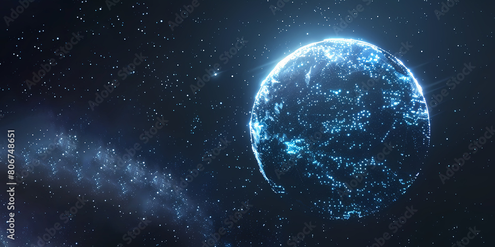 Fototapeta premium planet, technology, space, universe, background