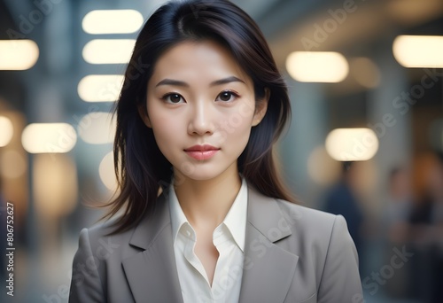 Professional  confident Asian business woman in office meeting room 