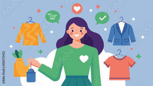 A social media influencer showcases her sustainable fashion wardrobe and encourages her followers to adopt a slow fashion mindset..