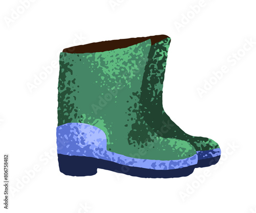Rubber boots, waterproof wellies. Rainboots for rain protection. Protective f...