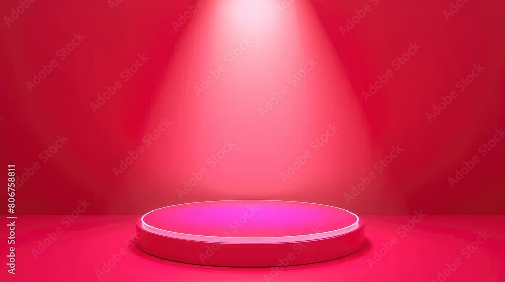 Studio Podium Serving As A Backdrop For Product Display, Offering A Blank Canvas For Creativity And Imagination, Cartoon Background Studio Podium Serving As A Backdrop For Product Display, Offering A Blank Canvas For Creativity And Imagination, Cartoon Background