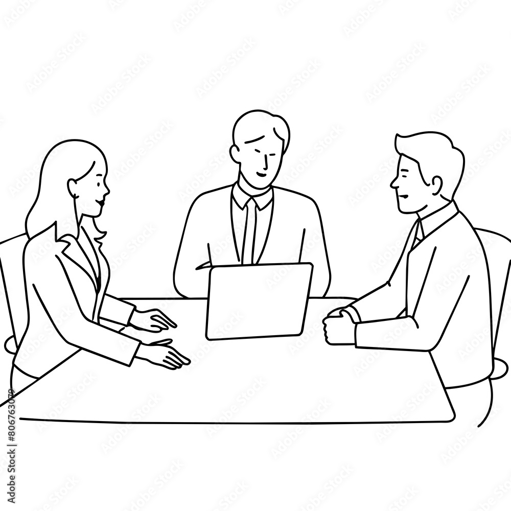 Office worker meeting vector illustration Office worker meeting vector illustration
