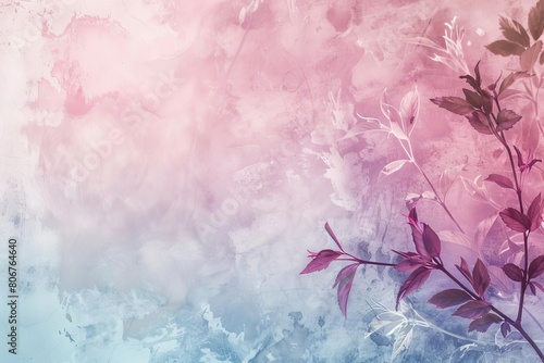 boho chic background with delicate floral elements and soothing pastel hues abstract background