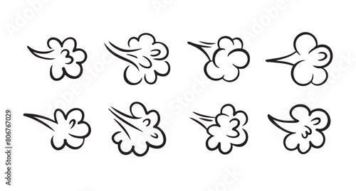 Comic fart cloud. Bad stink balloon. Smoke gas cloud in comic style. Explosion, angry breath.