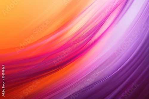 Colorful abstract painting with a smooth gradient of orange, pink, purple, and blue. AIG51A.