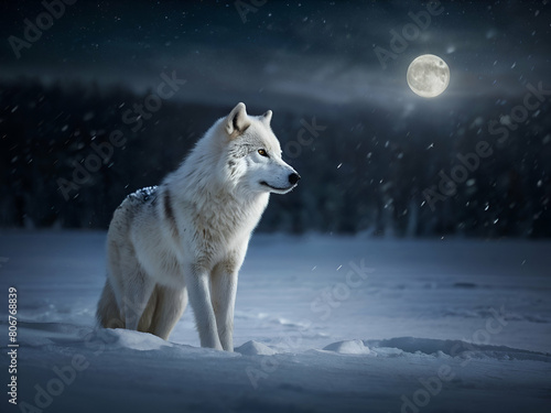 wolf howling at the moon,wolf in the snow
