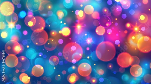 Light And Colorful Background Adorned With Beautiful Bokeh, Exuding A Sense Of Joy And Playfulness, Cartoon Background