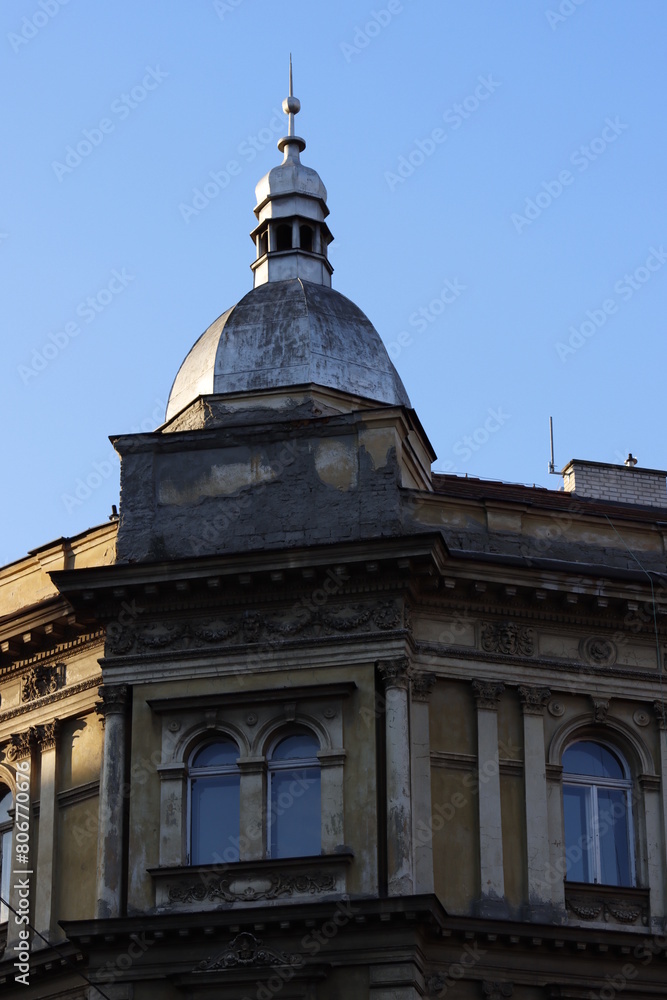 Architecture in the downtown of Prague