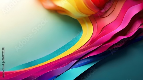 abstract colorful background with waves photo