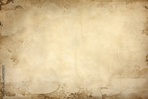 Aged, yellowed parchment with tattered and torn edges. Historical or antique themes, for use as an overlay or for the addition of your text.