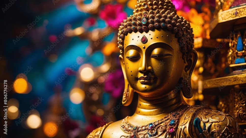 金色の仏陀像,Generative AI AI画像