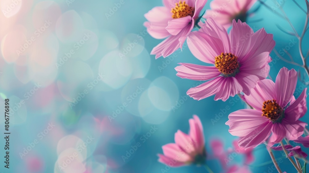 Beautiful Macro Photo Border Art Design Of Flowers, Cartoon Background Beautiful Macro Photo Border Art Design Of Flowers, Cartoon Background