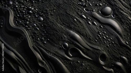 Elegant black wavy texture with smooth abstract patterns