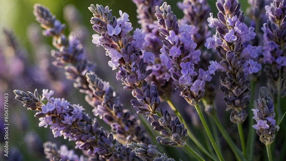 Close up of lavender bouquet in a serene natural setting Close up of lavender bouquet in a serene natural setting