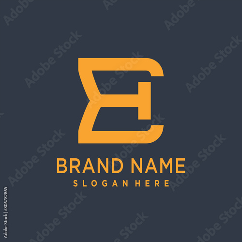 E letter logo abstract for modern company